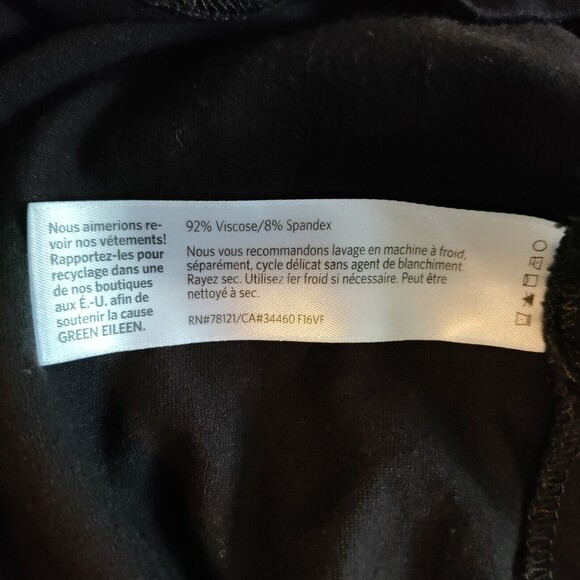 Eileen Fisher Stretch Brown Mock Neck Dress Long Sleeve Size Medium. - Picture 8 of 8